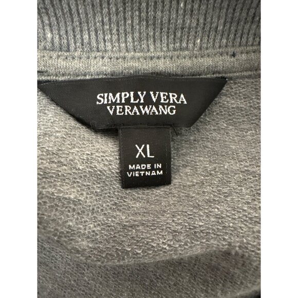 Simply Vera Vera Wang XL Floral Gray Sweatshirt With Embellishments - Picture 12 of 15